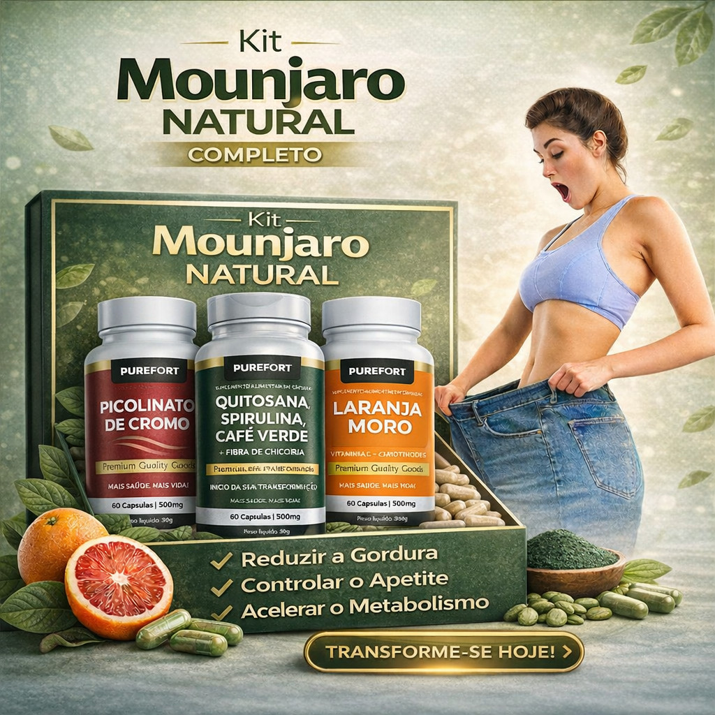 Quitosana Spirulina Psyllium Laranja Cromo Vitamina C