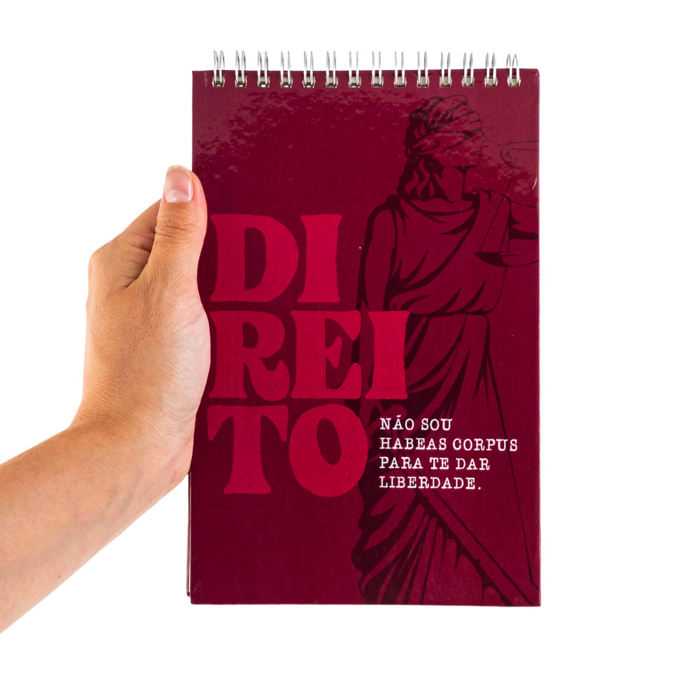 Bloco Pontilhado Direito Capa Dura 50 Folhas Jurídico Estudantes Advocacia Anotações