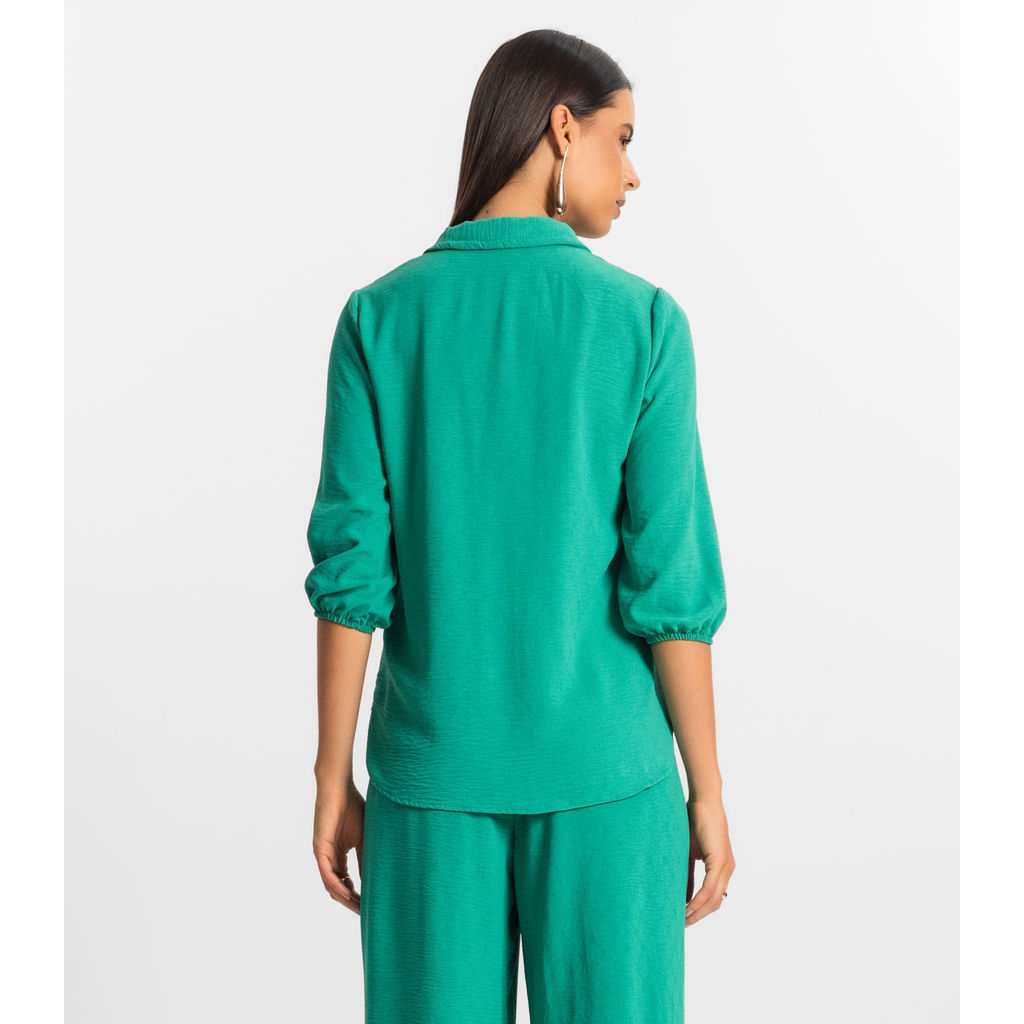 Detalhes do Camisa 3/4 Feminina Rovitex Verde