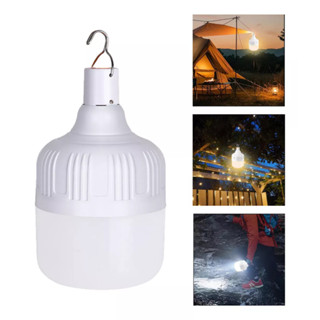 Lâmpadas Led Bulbo 80w 100w e 150w Branco Frio Recarregável para Emergência- Iluminação Externa Confiável e Painel Solar em Oferta na Shopee