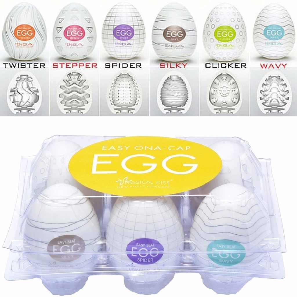 KIT 6 Ovos Masturbadores Masculinos Egg Magical Kiss - SEX SHOP em Oferta na Shopee