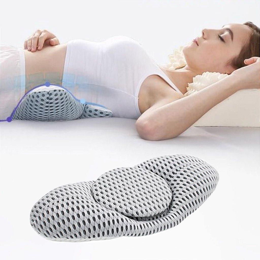 Travesseiro Apoio Lombar Curva Almofada Ortopédica Para Costas Borboleta com Apoio Removível 2,5cm em Fibra de Poliéster