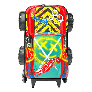 Mochila Hotwheels Demo Derby Monster Trucks 3d Rodinhas Vermelho