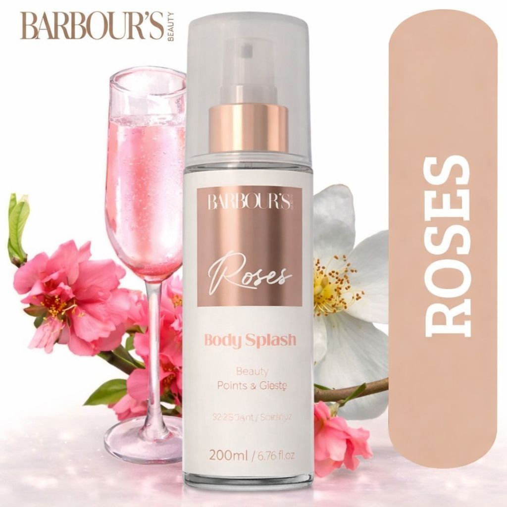Body Splash Roses Barbour's Beauty 200ml Fragrância Floral Desodorante Colônia Toque Elegante em Oferta na Shopee