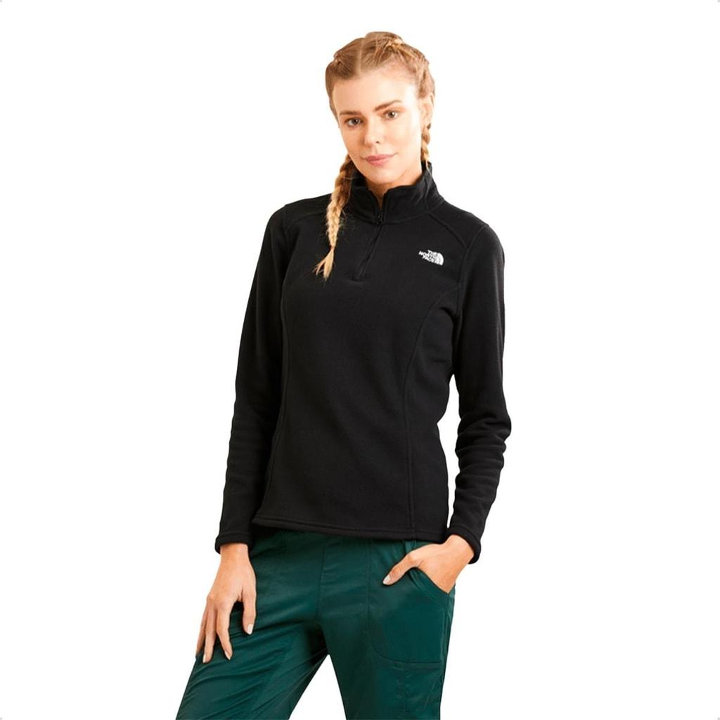 Blusa The North Face Feminina TKA 100 Fleece Glacier 1/4 Zíper
