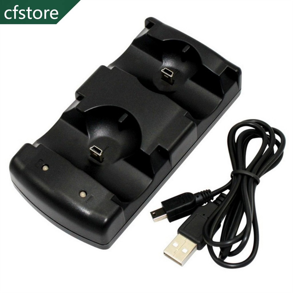 CF 2 Em 1 Carregador De Estação De Carregamento Duplo Para Kit De Controlador PS3 Move/Playstation 3 -