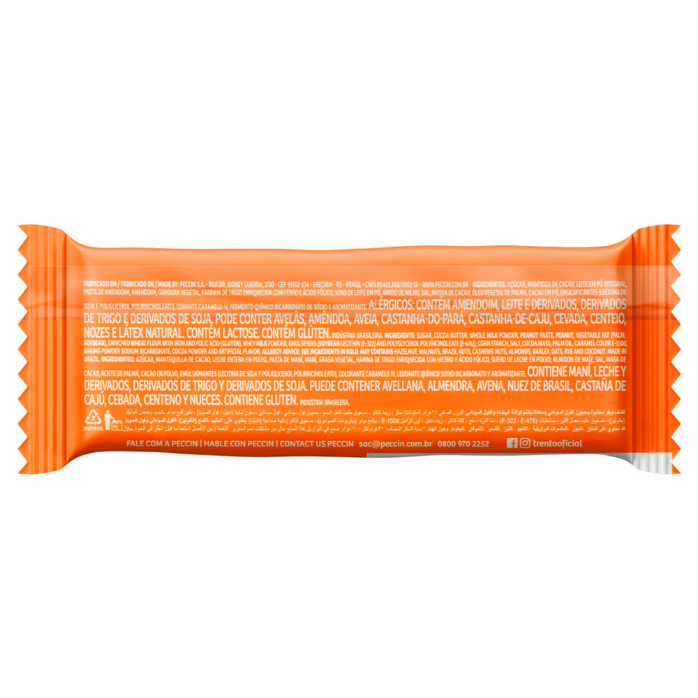 Detalhes do Chocolate Trento Allegro Choco Branco com Amendoim 35g