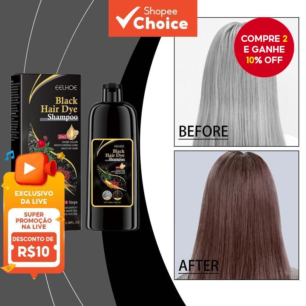 Shampoo Escurecimento Capilar Com Extrato He Shou Wu-Hidratante Profundo , Reparador 100ml