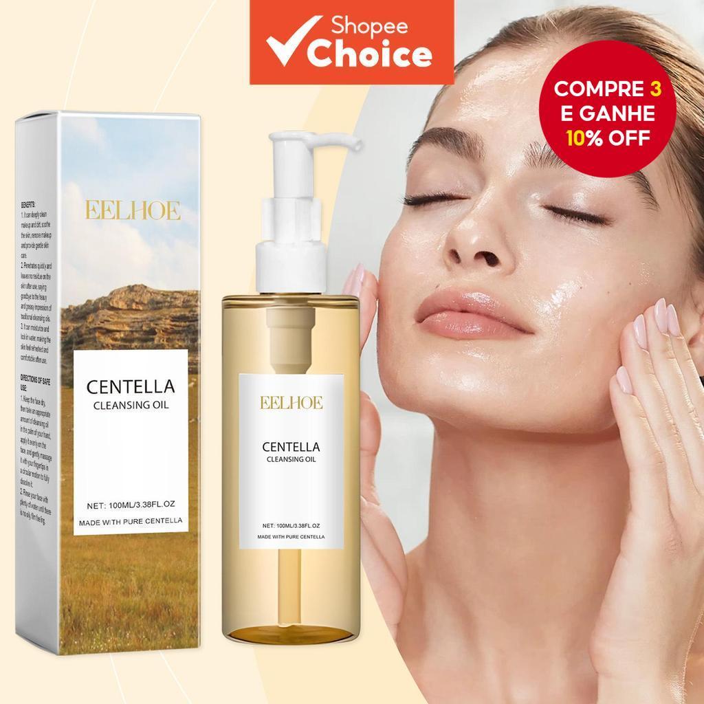  EELHOE Centella Óleo Demaquilante Leve - Limpeza Suave para Rosto, Lábios, Olhos e Todos os Tipos de Pele