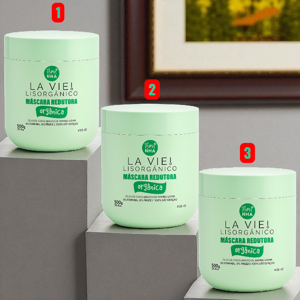 Combo 03 Botox capilar liso perfeito orgânico 0% formol novinha cosméticos