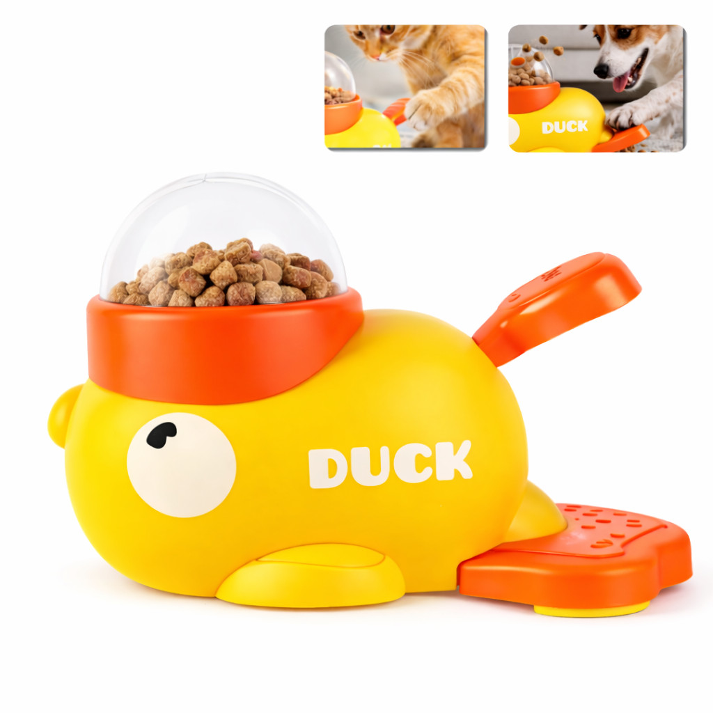 Pato Dispenser Ração Brinquedo Interativo Cães Petisco Ativo Brinquedo para Cachorro Anti-stress Pet em Oferta na Shopee