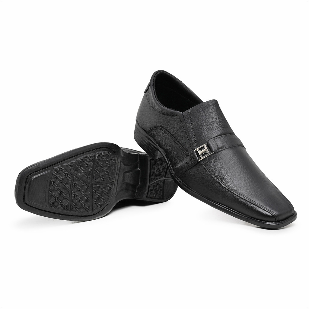 Sapato Masculino Social Costurado Bico Quadrado Casual