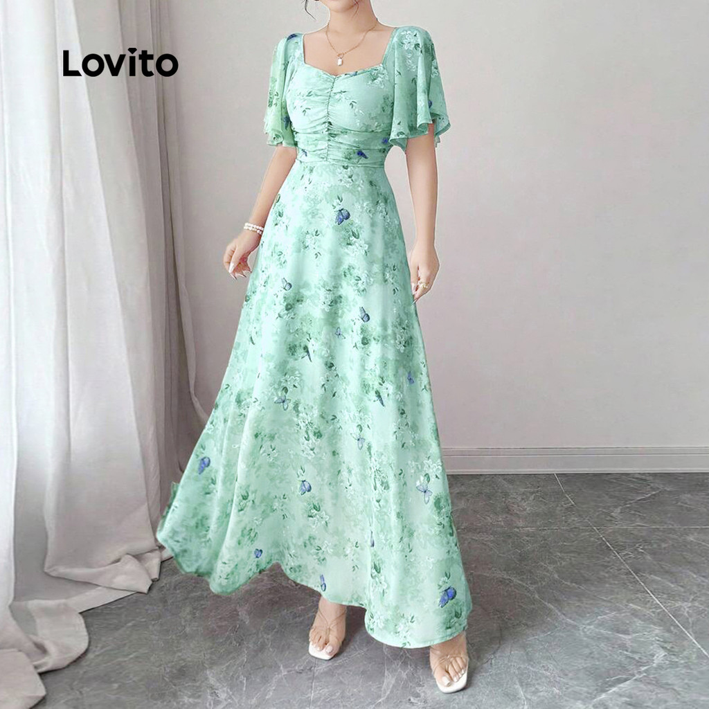 Lovito Vestido Casual De Lazer Estilo Resort Com Zíper Para Primavera/verão Para Mulheres L167LD043