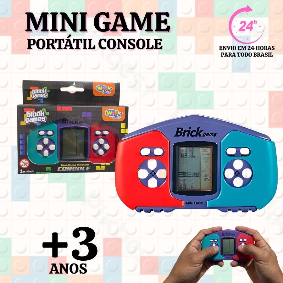 Super Mini Game Brick Game Original Clássico Com Som E 23 Tipos De Jogos Retro