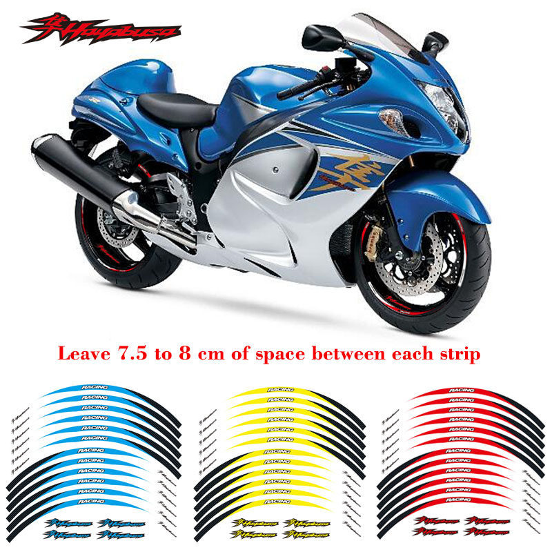 Adesivo de quadro de roda de falcon para motocicleta, adesivo de anel de aço HAYABUSA/quadro interno da roda 57cm, decal