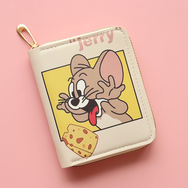 Carteira masculina com estampa do Homem-Aranha, modelo One Piece, com zíper curto, porta-moedas e porta-cartões.