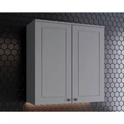 Módulo Cozinha Henn Americana Armário c/ 2 Portas 80cm Cinza