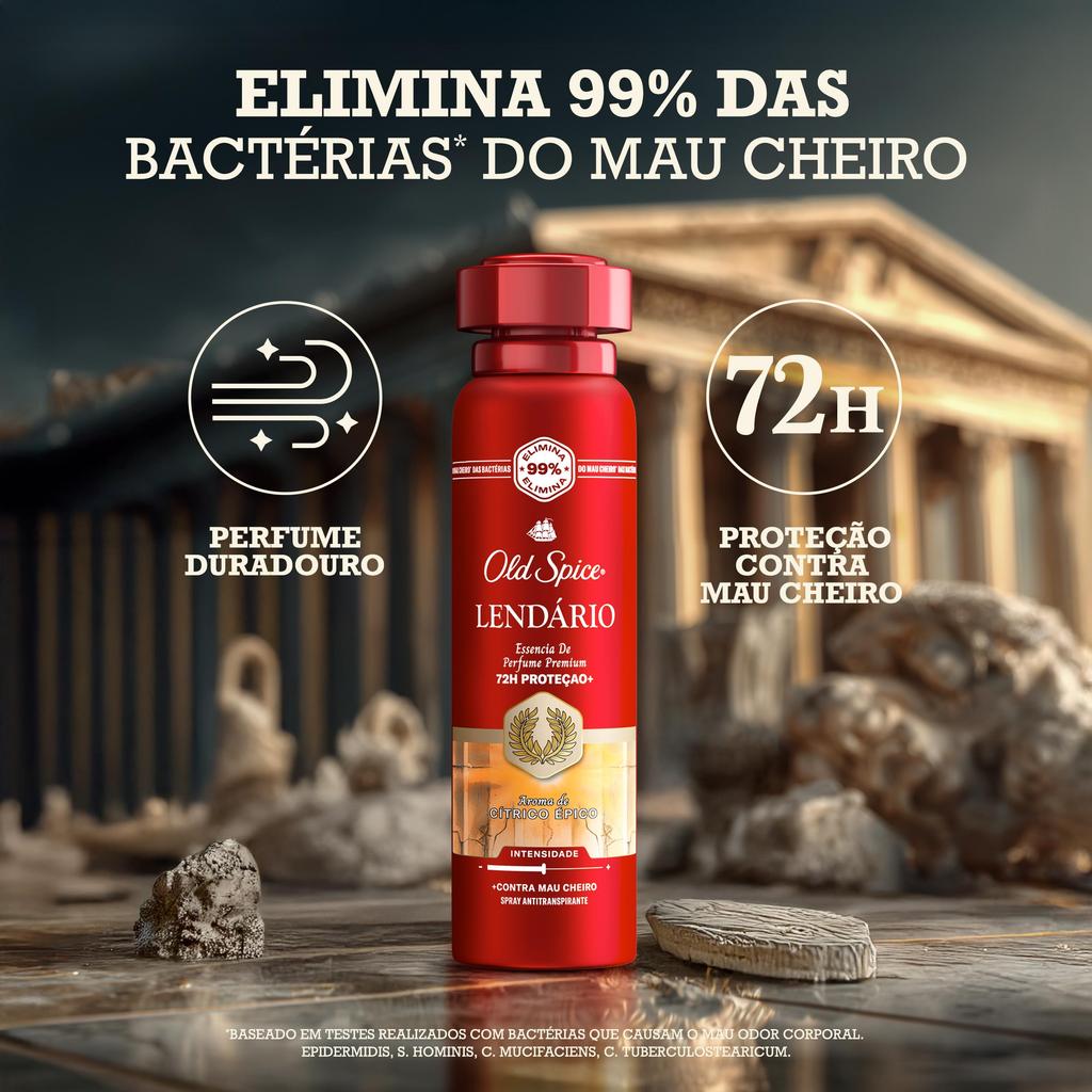 Desodorante Antitranspirante Aerossol Old Spice Lendário 250ml