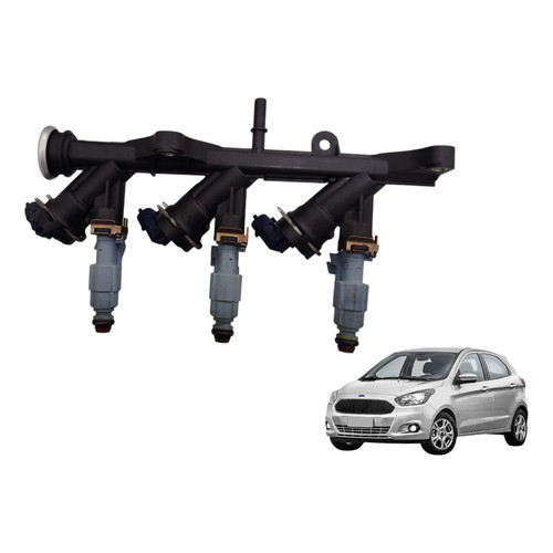 Flauta Bico Injetor Combustível Ford Ka 1.0 3cc 2015 2019