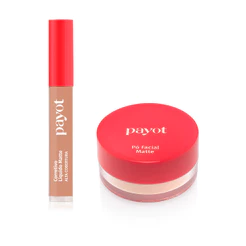 Kit Corretivo Matte Alta Cobertura Cor 3.0 + Pó Facial Cor Matte2 Chérie