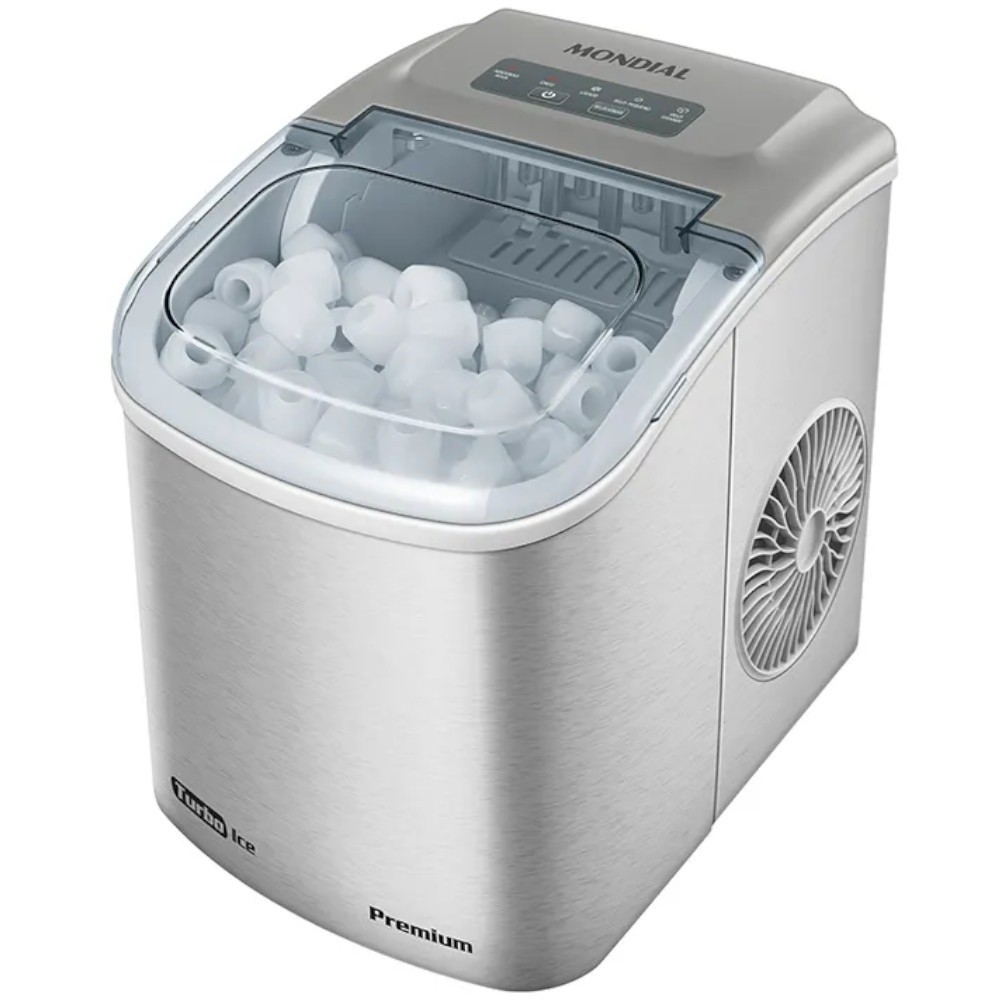 Máquina de Gelo 12 kg Turbo Ice Premium cinza MG-12-GI Mondial