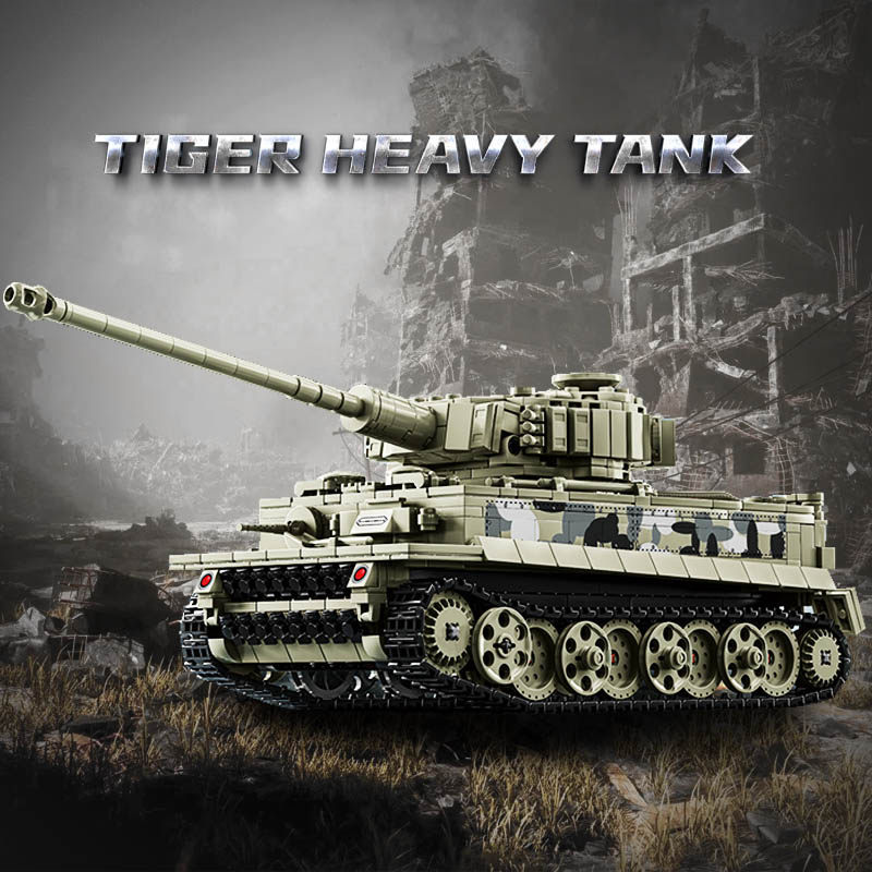 T Tiger Heavy Duty Tank Modelo Destruidor Rocket Launcher Conjunto Educacional