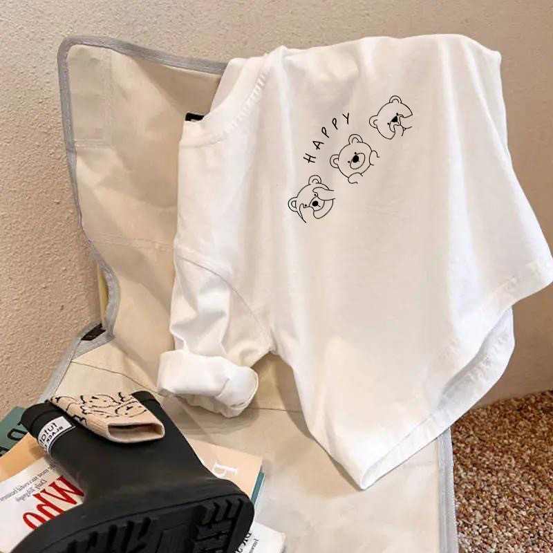 Desenhos animados dos desenhos animados impresso camiseta de manga comprida primavera outono novo estilo meninos meninas
