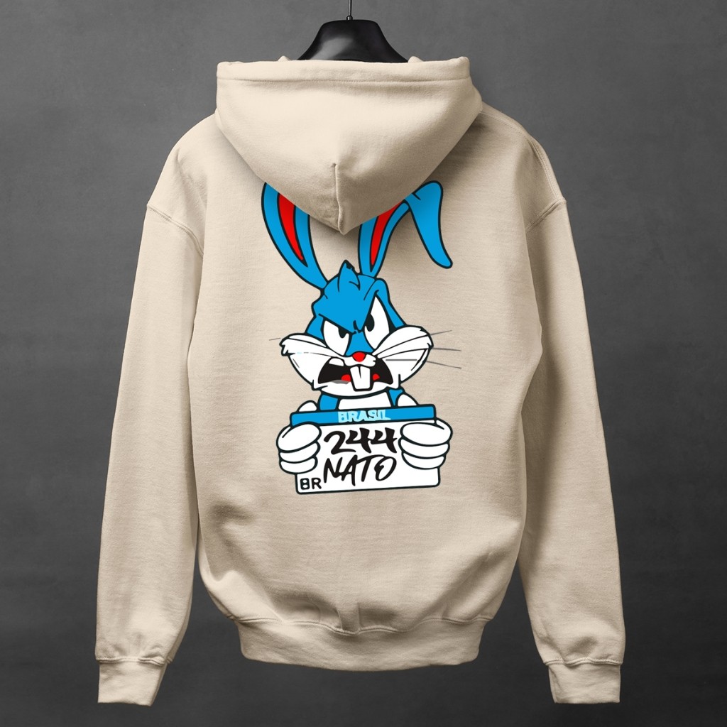 Moletom Canguru Bolso e Capuz 244 Grau 2 Rodas Blusa de Frio StreetStyle Flanelado Premium