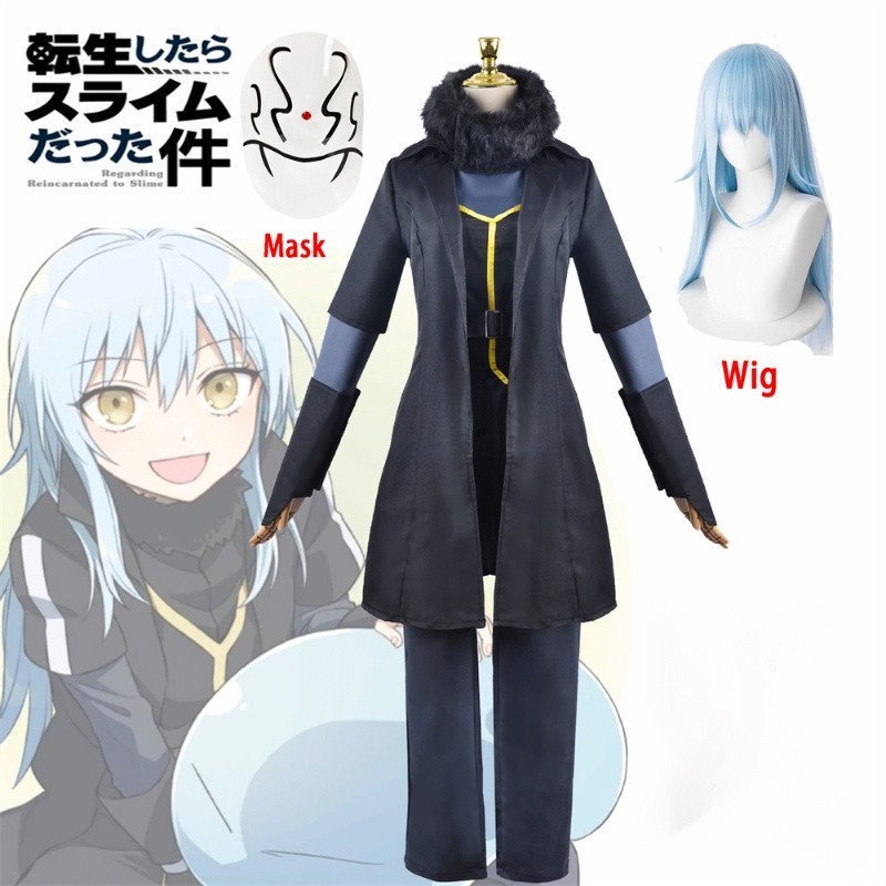 Anime Que Tempo Eu Reencarnei Como Um Slime Rimuru Tempest Cosplay Costume Boots Wig Mask Halloween Carnival Suit Clothe