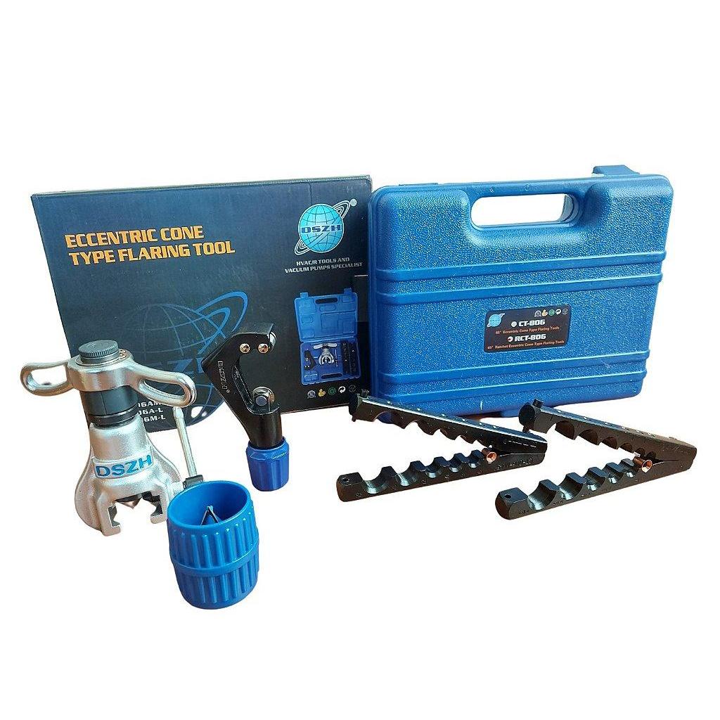 Flangeador Excentrico Kit Maleta Com catraca 1/4 a 3/4