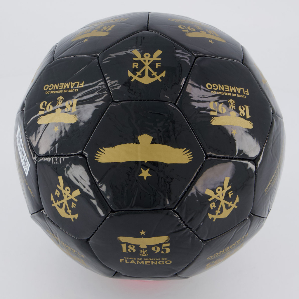 Bola Flamengo CRF Campo Preta e Dourada