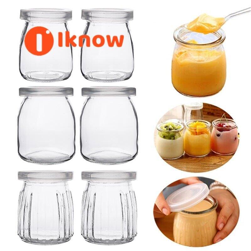 100/150/200ML Pudim Garrafa De Vidro Mel Iogurte Geléia Copo De Leite Mini Molde De Cozimento Recipiente De Armazenament