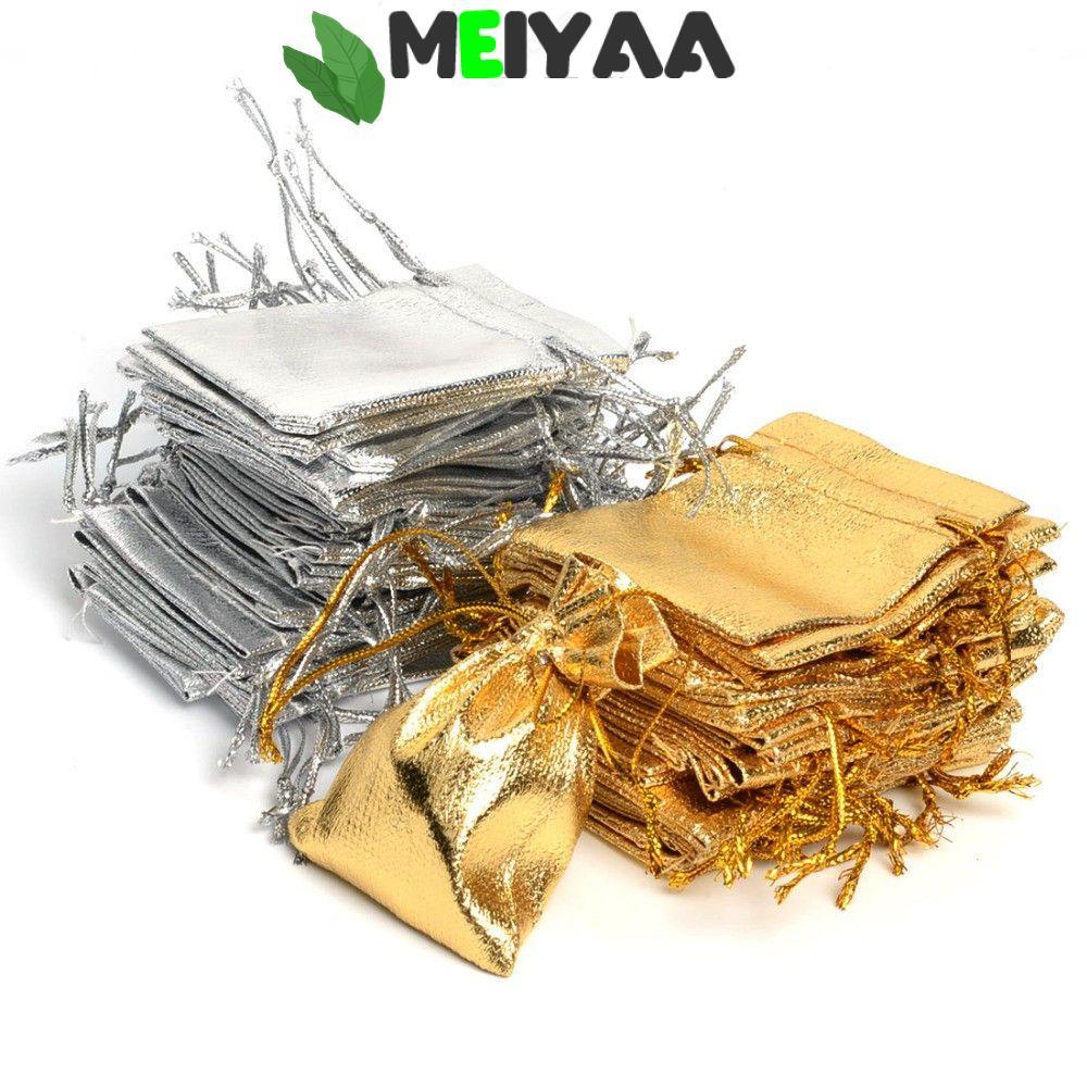 MEIYAA 50 Pçs/Lote Sacos De Embalagem Portátil Poeira Proteger Bolso Com Cordão De Natal/Casamento