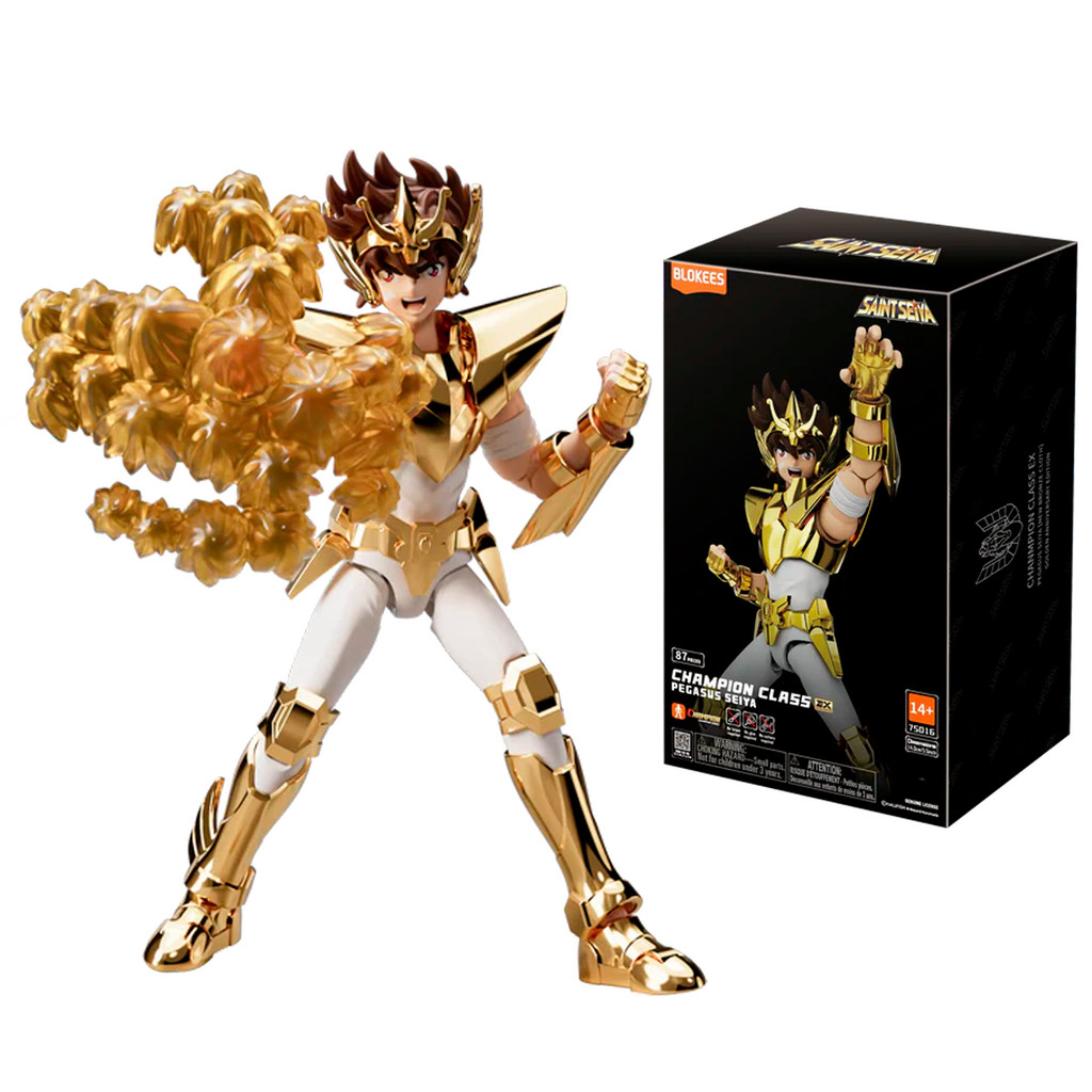 Boneco Articulado Montável Blokees Saint Seiya Champion Class EX Pegasus Seiya Colecionável Model Kit