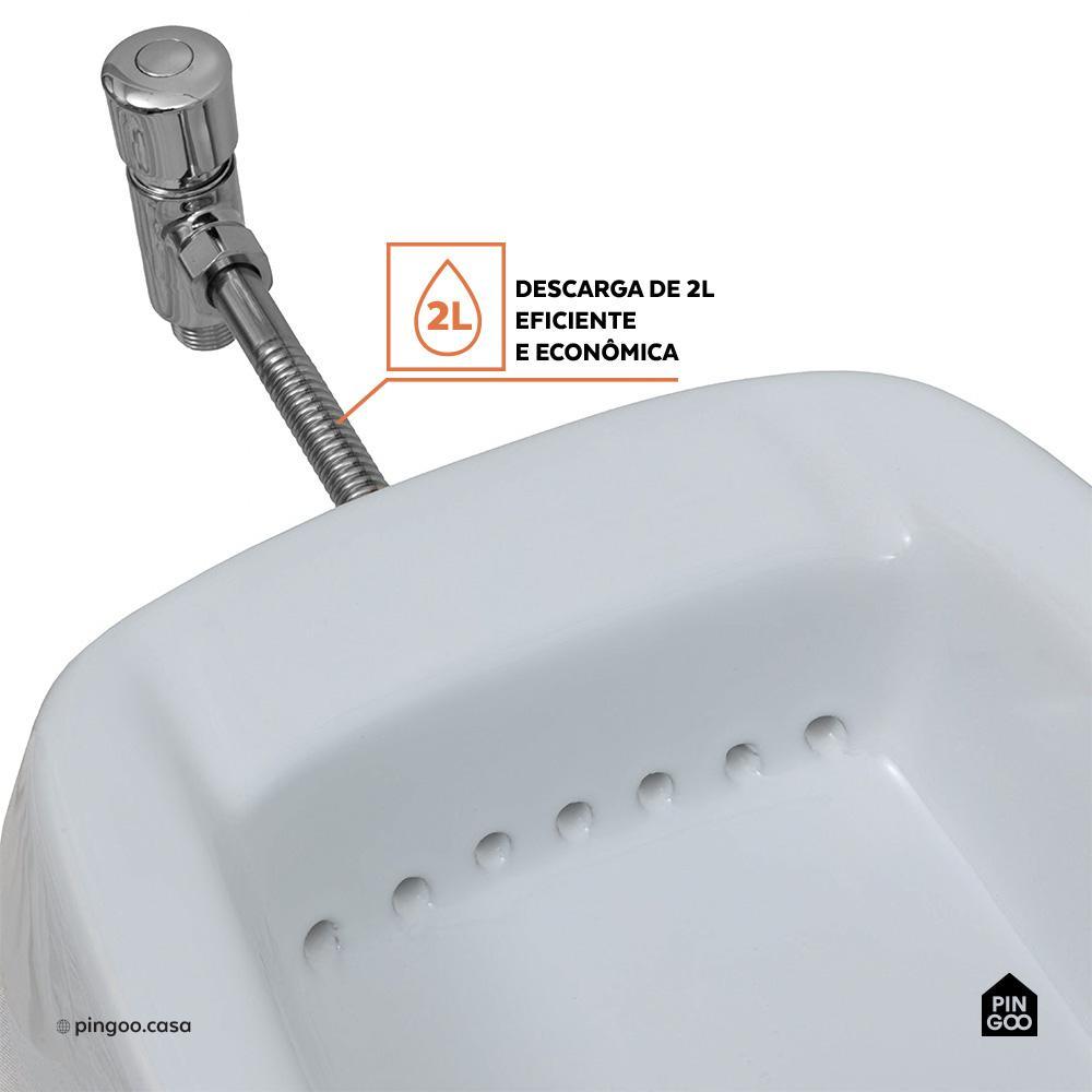 Mictório Com Sifão Integrado Berilo Pingoo - Branco — imagem 2 de 2