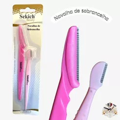 Navalhas de Sobrancelha Kit C/2 em Aço inoxidável - Uso Profissional Sekich Beauty Original