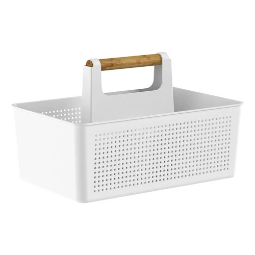 Organizador Multiuso Limpeza Com Alças 8 Litros Flow Branco
