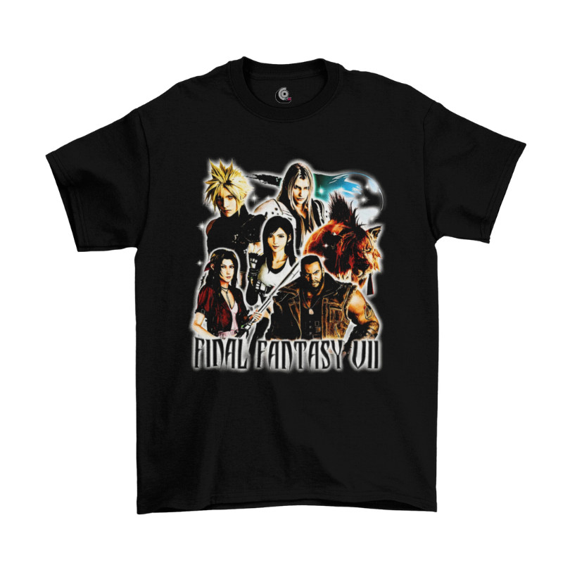 Camiseta Camisa Game Final Fantasy VII Remake Malha Algodão 30.1 Estilo Nerd Geek