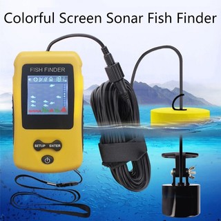 Localizador de Peixes Portátil Detector Com Fio De Profundidade