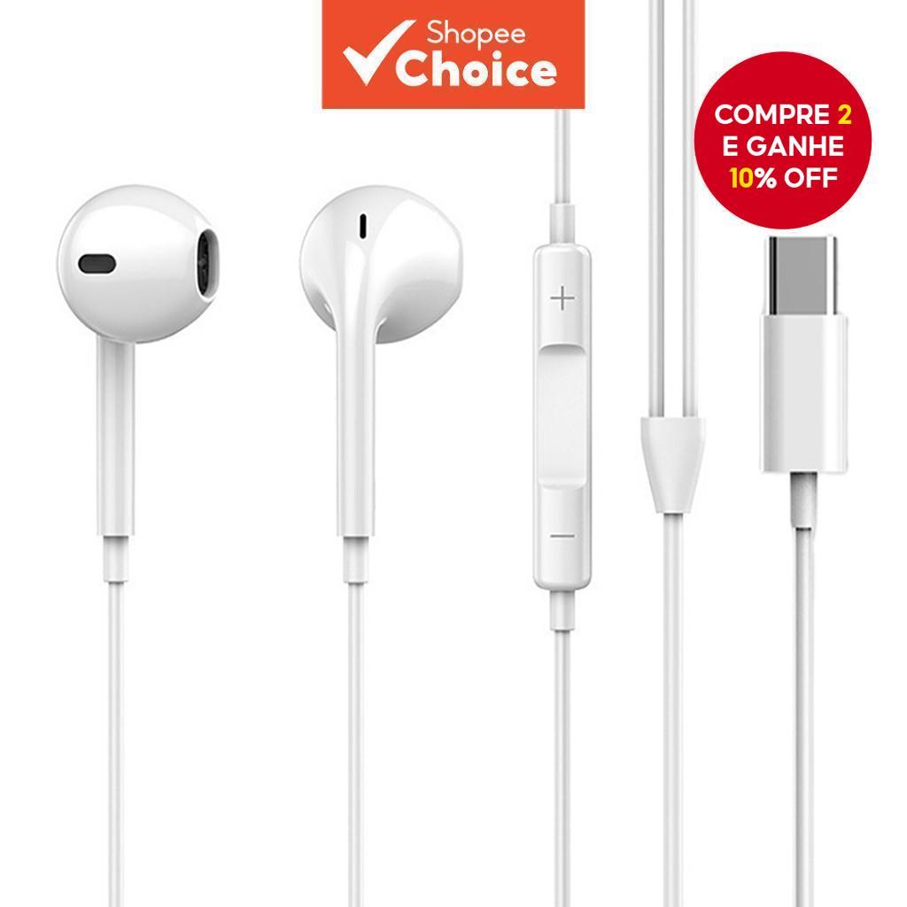 UP18 Tipo-C Fones De Ouvido Com Fio Clássico Meio Intra-Auricular Digital Controle Inferior Compatível Para Telefones