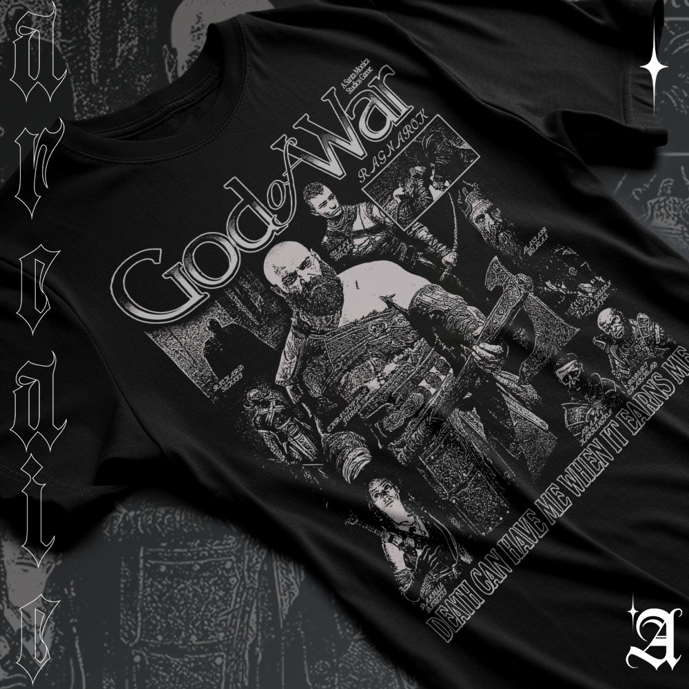 [Camiseta Premium em Algodão Puro]CC Camiseta Basica Algodao Kratos God Of War Deus Da Guerra Sparta Ghost Tee Unissex