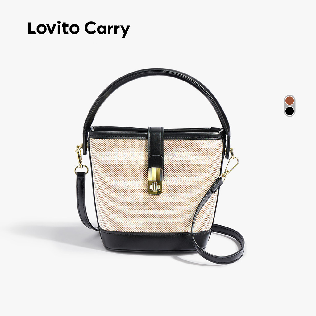 (Lovito Carry) Bolsa de Ombro Pequena Casual com Bloco de Cores para Mulheres LR19E016 em Oferta na Shopee