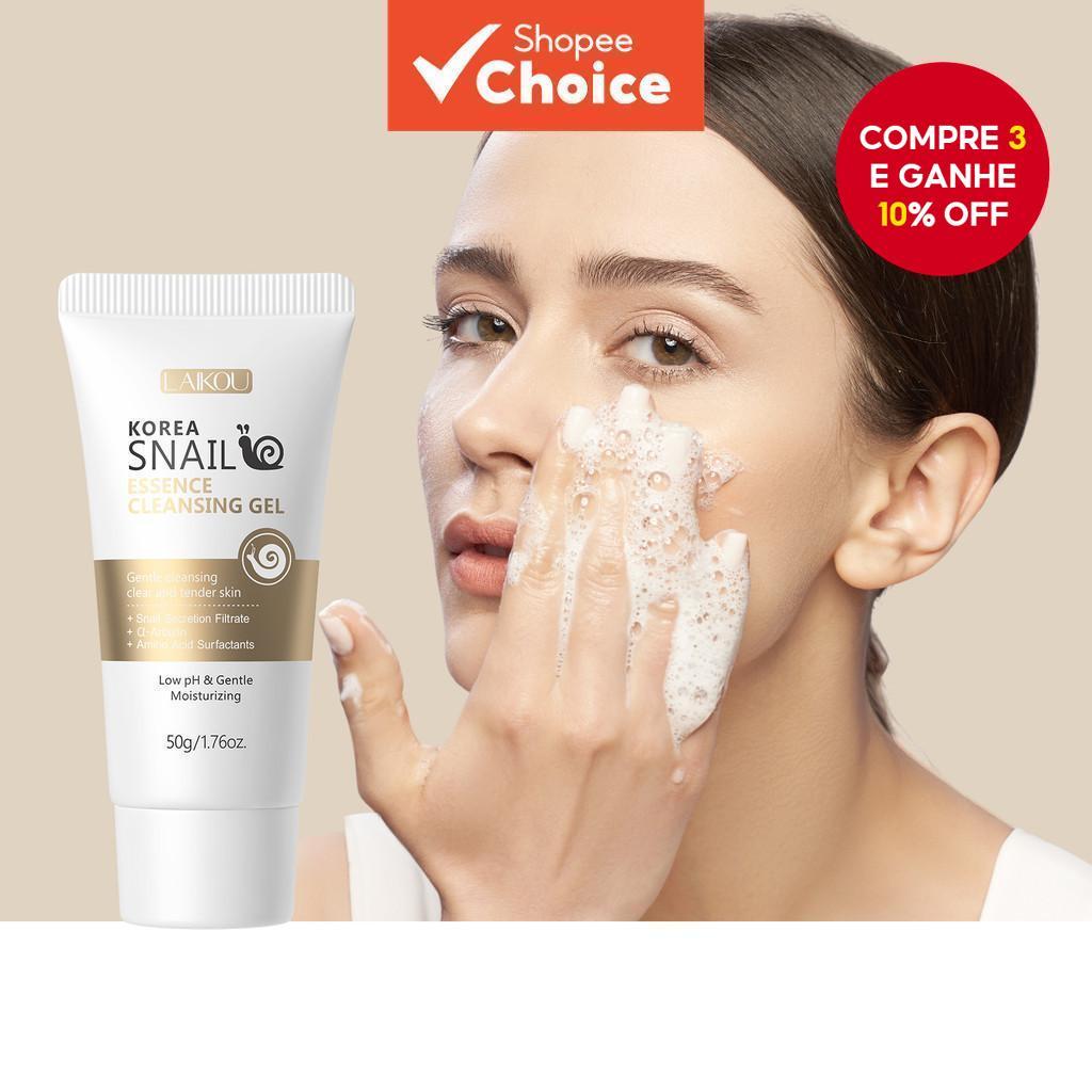 LAIKOU KOREA Snail Essence Gel De Limpeza Hidratante De Baixo pH E Tom De Pele À Noite Antienvelhecimento 50g 100 Peças em Oferta na Shopee