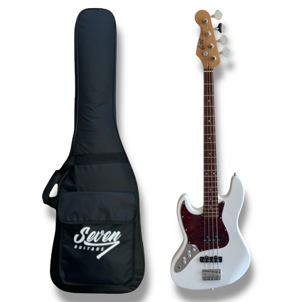 Contrabaixo J.bass Seven Canhoto Sjb-47 LH - WH Branco C/Bag em Oferta na Shopee