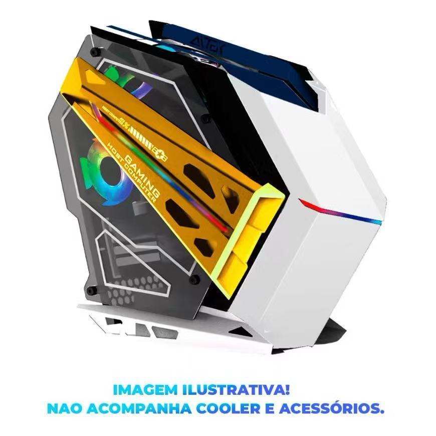 Gabinete Gamer com USB 3.0, Áudio Integrado e Vidro Lateral - Para Setup de Games Profissional