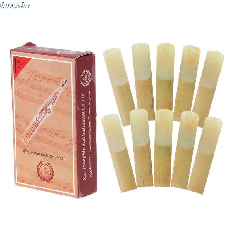 dusur9 10 Peças Palhetas Saxofone Soprano Bb Sax Força 2 5 Instrumento Musical