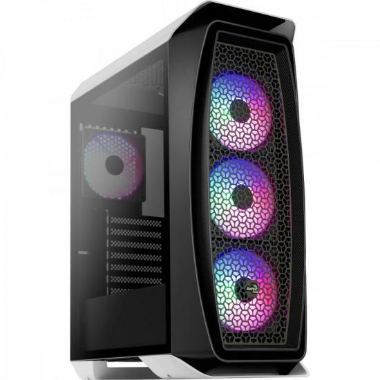 Gabinete Gamer Aerocool Aero One Frost Branco RGB Lateral Vidro [F002]