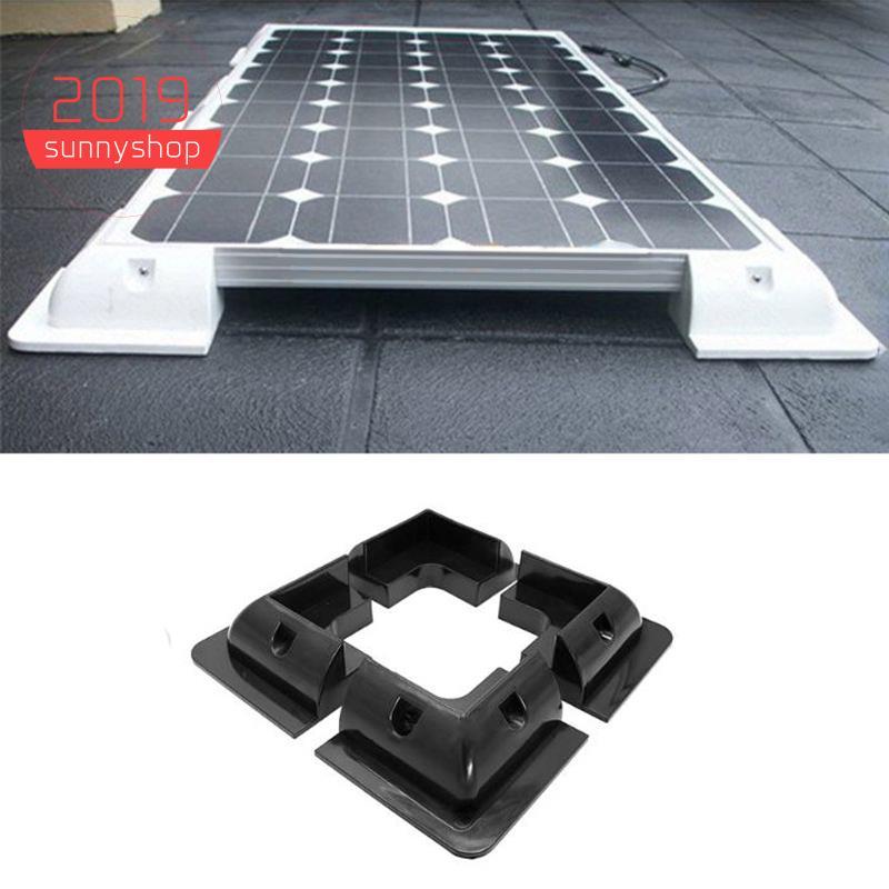 [Bestseller S] 4 Unidades De Suporte De Montagem De Painel Solar RV Preto Sem Perfuração Canto Para Caravanas De Barco