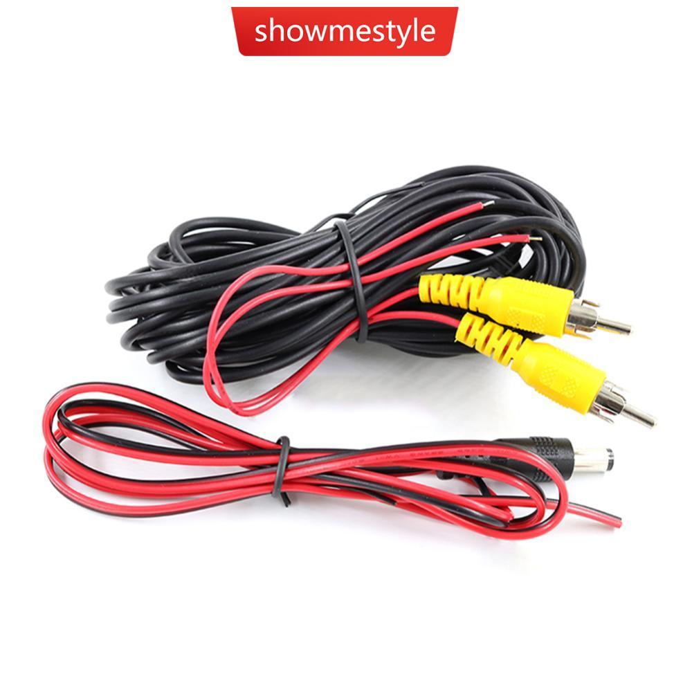 SMS 6M RCA Cabo De Vídeo AV Extensão Chicote De Fios Com Adaptador De Alimentação ADC Para Câmera De Visão Traseira Do C