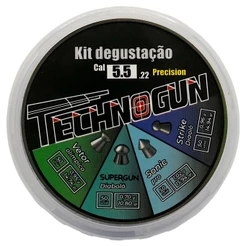 Chumbinho Technogun Kit Precision 5.5mm - Vetor, Supergun Diabolô, Sonic Pro, Strike Diabolô - 200un